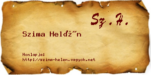 Szima Helén névjegykártya